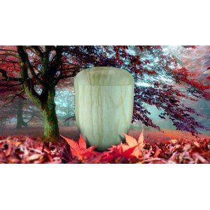 Biodegradable Cremation Ashes Funeral Urn / Casket - NATURAL LIGHT MARBLE EFFECT